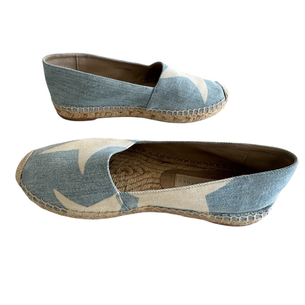 Stella McCartney Star Print Canvas Espadrille Flats Shoes - Picture 4 of 6